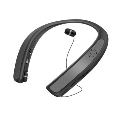 Sports neck hanging neck wireless headset binaural long battery life wireless speaker wearable telescopic cord speaker